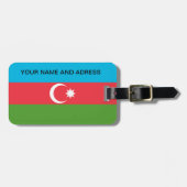 Bagagelabel met de vlag van Azerbeidzjan (Voorkant horizontaal)