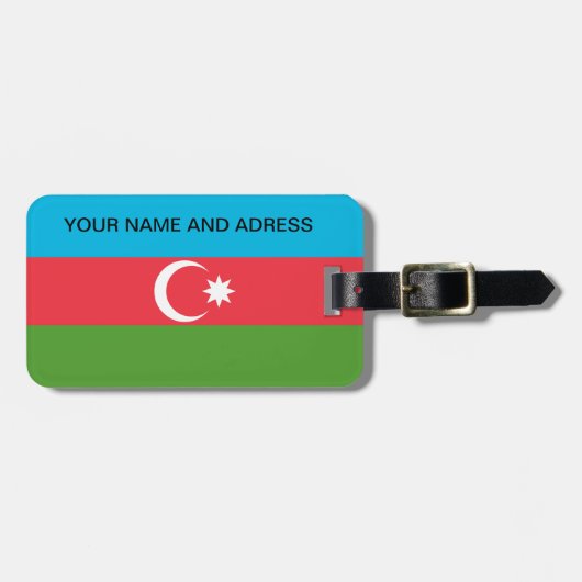 Bagagelabel met de vlag van Azerbeidzjan (Voorkant horizontaal)