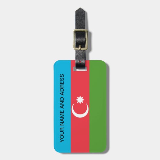 Bagagelabel met de vlag van Azerbeidzjan (Voorkant verticaal)