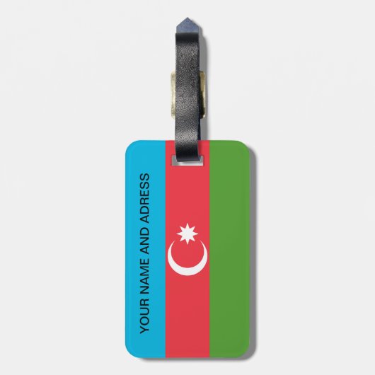 Bagagelabel met de vlag van Azerbeidzjan (Achterkant verticaal)