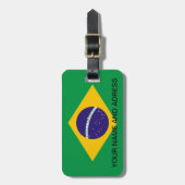 Bagagelabel met de vlag van Brazilië (Voorkant verticaal)