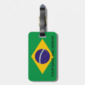 Bagagelabel met de vlag van Brazilië (Achterkant verticaal)