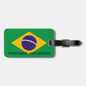 Bagagelabel met de vlag van Brazilië (Achterkant horizontaal)