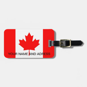 Bagagelabel met de vlag van Canada