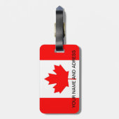 Bagagelabel met de vlag van Canada (Achterkant verticaal)
