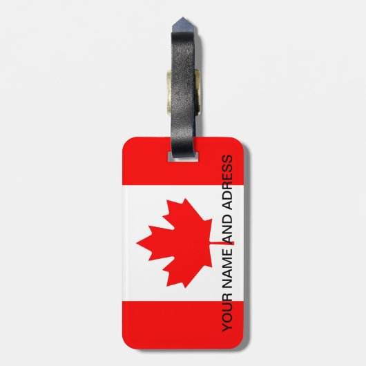 Bagagelabel met de vlag van Canada (Achterkant verticaal)