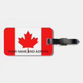 Bagagelabel met de vlag van Canada (Achterkant horizontaal)