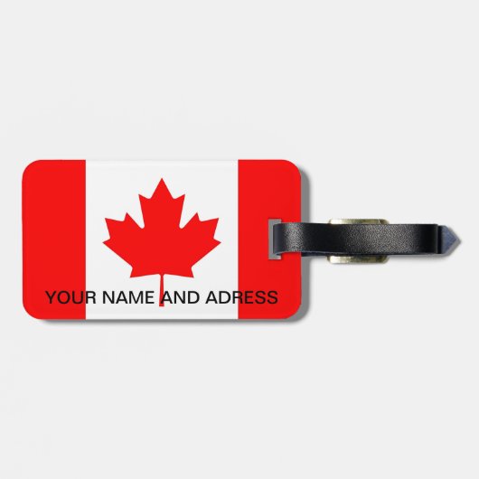 Bagagelabel met de vlag van Canada (Achterkant horizontaal)