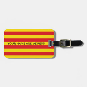 Bagagelabel met de vlag van Catalonië