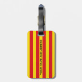 Bagagelabel met de vlag van Catalonië (Achterkant verticaal)