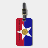 Bagagelabel met de vlag van Dallas City, Verenigde (Voorkant verticaal)