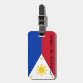 Bagagelabel met de vlag van de Filipijnen (Voorkant verticaal)