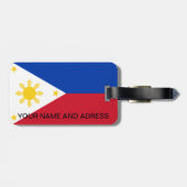 Bagagelabel met de vlag van de Filipijnen (Achterkant horizontaal)