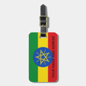 Bagagelabel met de vlag van Ethiopië (Voorkant verticaal)