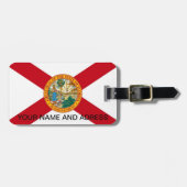 Bagagelabel met de vlag van Florida, VS (Voorkant horizontaal)
