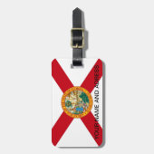 Bagagelabel met de vlag van Florida, VS (Voorkant verticaal)