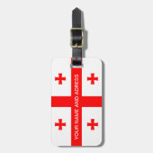 Bagagelabel met de vlag van Georgië (Voorkant verticaal)