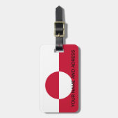 Bagagelabel met de vlag van Groenland (Voorkant verticaal)