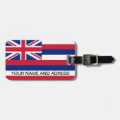 Bagagelabel met de vlag van Hawaii, VS (Voorkant horizontaal)