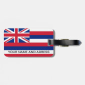 Bagagelabel met de vlag van Hawaii, VS (Achterkant horizontaal)