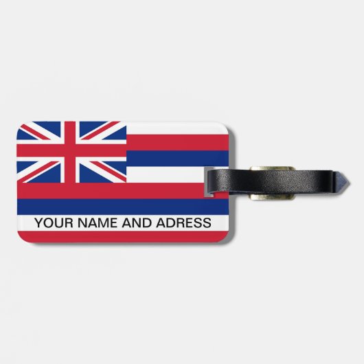 Bagagelabel met de vlag van Hawaii, VS (Achterkant horizontaal)