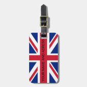 Bagagelabel met de vlag van het Verenigd Koninkrij (Voorkant verticaal)