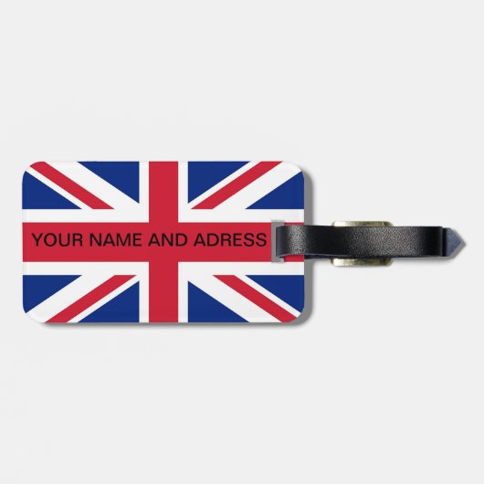 Bagagelabel met de vlag van het Verenigd Koninkrij (Achterkant horizontaal)