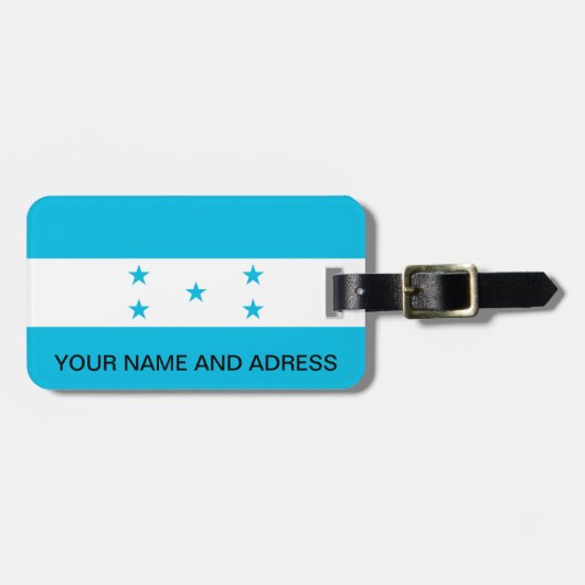 Bagagelabel met de vlag van Honduras (Voorkant horizontaal)