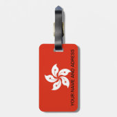 Bagagelabel met de vlag van Hongkong (Achterkant verticaal)