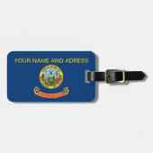 Bagagelabel met de vlag van Idaho, Verenigde State (Voorkant horizontaal)