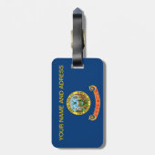 Bagagelabel met de vlag van Idaho, Verenigde State (Achterkant verticaal)