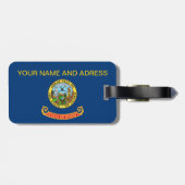 Bagagelabel met de vlag van Idaho, Verenigde State (Achterkant horizontaal)