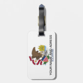 Bagagelabel met de vlag van Illinois, Verenigde St (Achterkant verticaal)