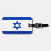 Bagagelabel met de vlag van Israël (Voorkant horizontaal)