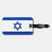 Bagagelabel met de vlag van Israël (Achterkant horizontaal)