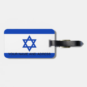 Bagagelabel met de vlag van Israël