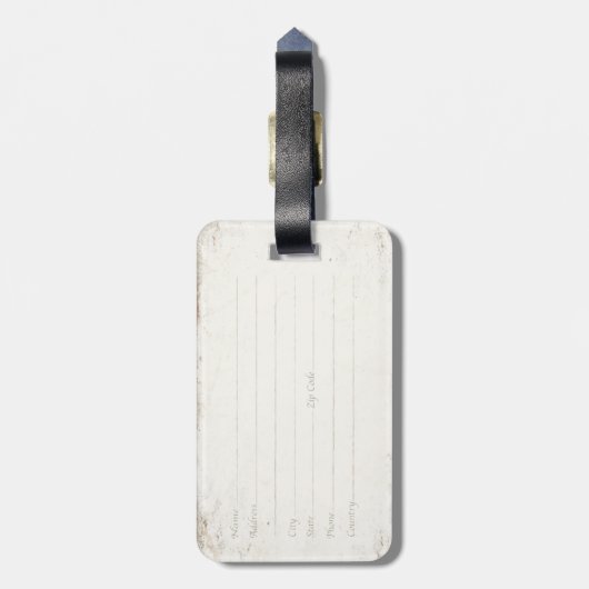 bagagelabel met de vlag van Italië (Achterkant verticaal)