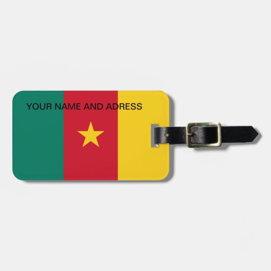 Bagagelabel met de vlag van Kameroen (Voorkant horizontaal)