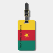 Bagagelabel met de vlag van Kameroen (Voorkant verticaal)