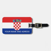 Bagagelabel met de vlag van Kroatië (Voorkant horizontaal)