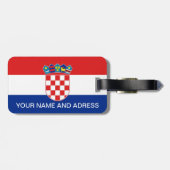 Bagagelabel met de vlag van Kroatië (Achterkant horizontaal)