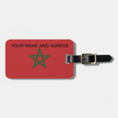 Bagagelabel met de vlag van Marokko (Voorkant horizontaal)