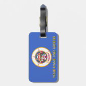 Bagagelabel met de vlag van Minnesota, VS (Achterkant verticaal)