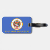 Bagagelabel met de vlag van Minnesota, VS (Achterkant horizontaal)