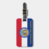 Bagagelabel met de vlag van Missouri, VS (Voorkant verticaal)