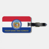 Bagagelabel met de vlag van Missouri, VS (Achterkant horizontaal)