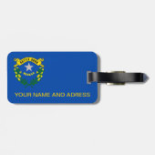 Bagagelabel met de vlag van Nevada, VS (Achterkant horizontaal)