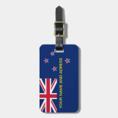Bagagelabel met de vlag van Nieuw-Zeeland (Voorkant verticaal)