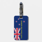 Bagagelabel met de vlag van Nieuw-Zeeland (Achterkant verticaal)