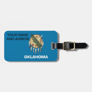 Bagagelabel met de vlag van Oklahoma, VS